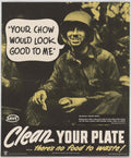 Soldier Chow Plate American World War II Advert Poster