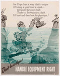 Soldier Equipment Handle American World War II Advert Poster