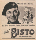 Soldier Family Bisto 1940s Vintage Retro Advert Poster