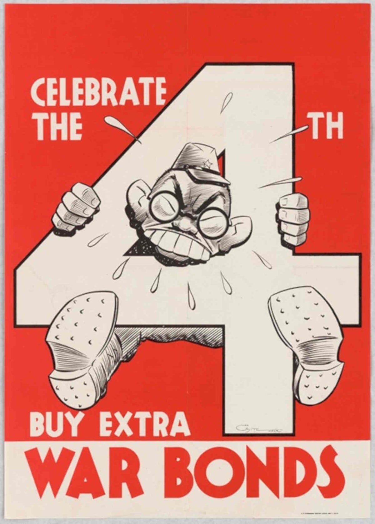 Soldier Fourth War American World War II Advert Poster
