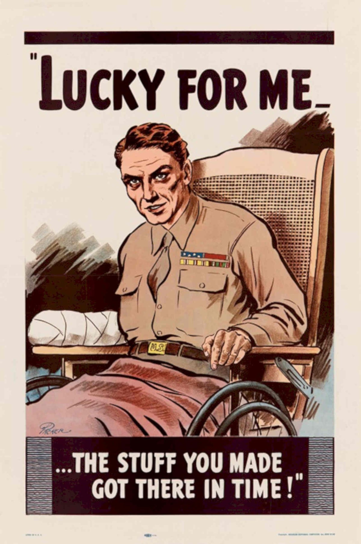 Soldier Jeep Poster American World War II Advert Poster