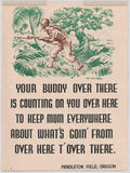 Soldier Jungle Rifle American World War II Advert Poster