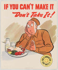 Soldier Meal Ammo American World War II Advert Poster