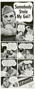 Soldier Milk Colgate 1930s Vintage Retro Advert Poster
