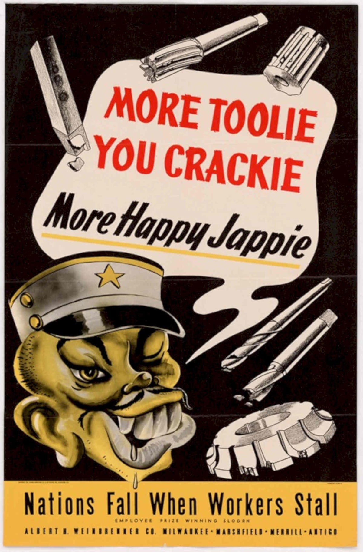Soldier Tools Workers American World War II Advert Poster