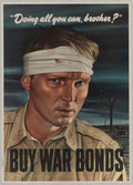 Soldier War Bonds American World War II Advert Poster