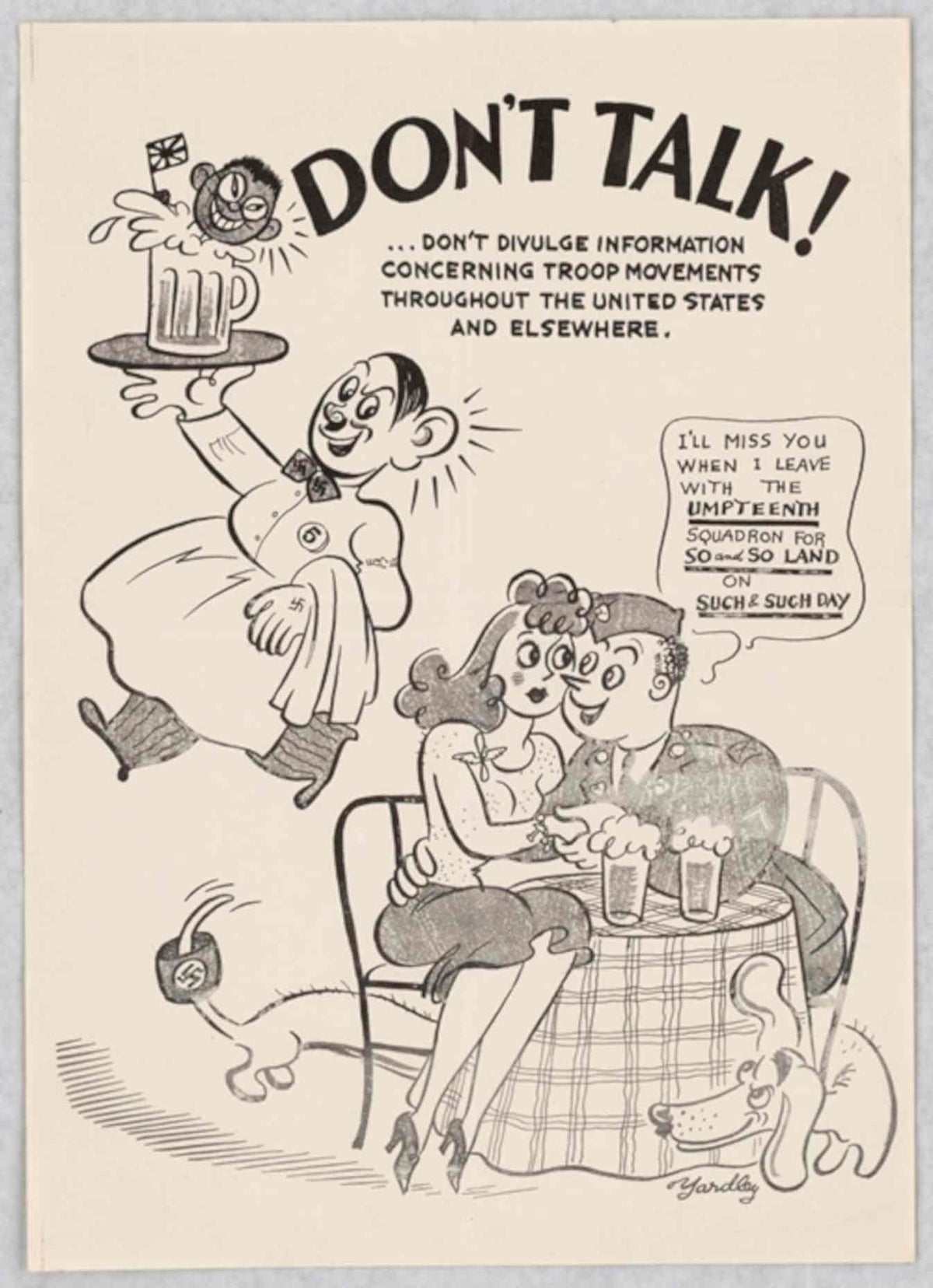 Soldier Woman Diner American World War II Advert Poster