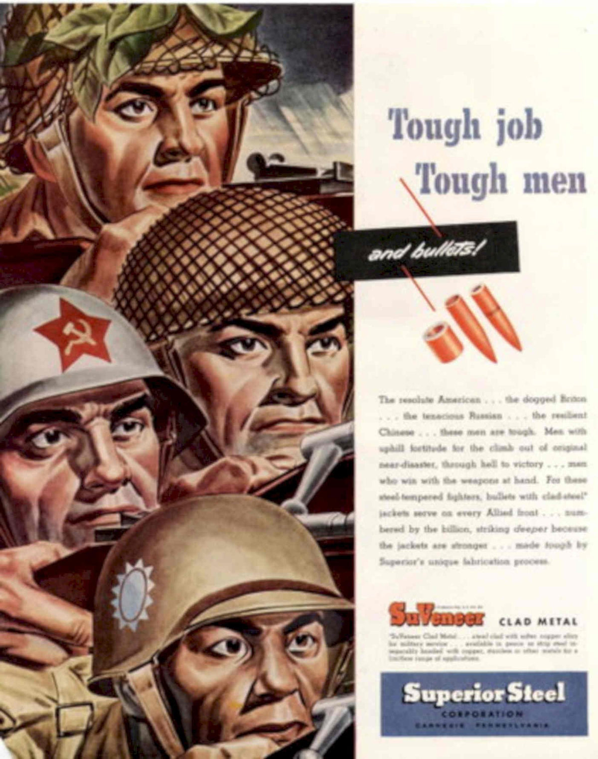 Soldiers Bullets Suveneer 1940s Vintage Retro Advert Poster