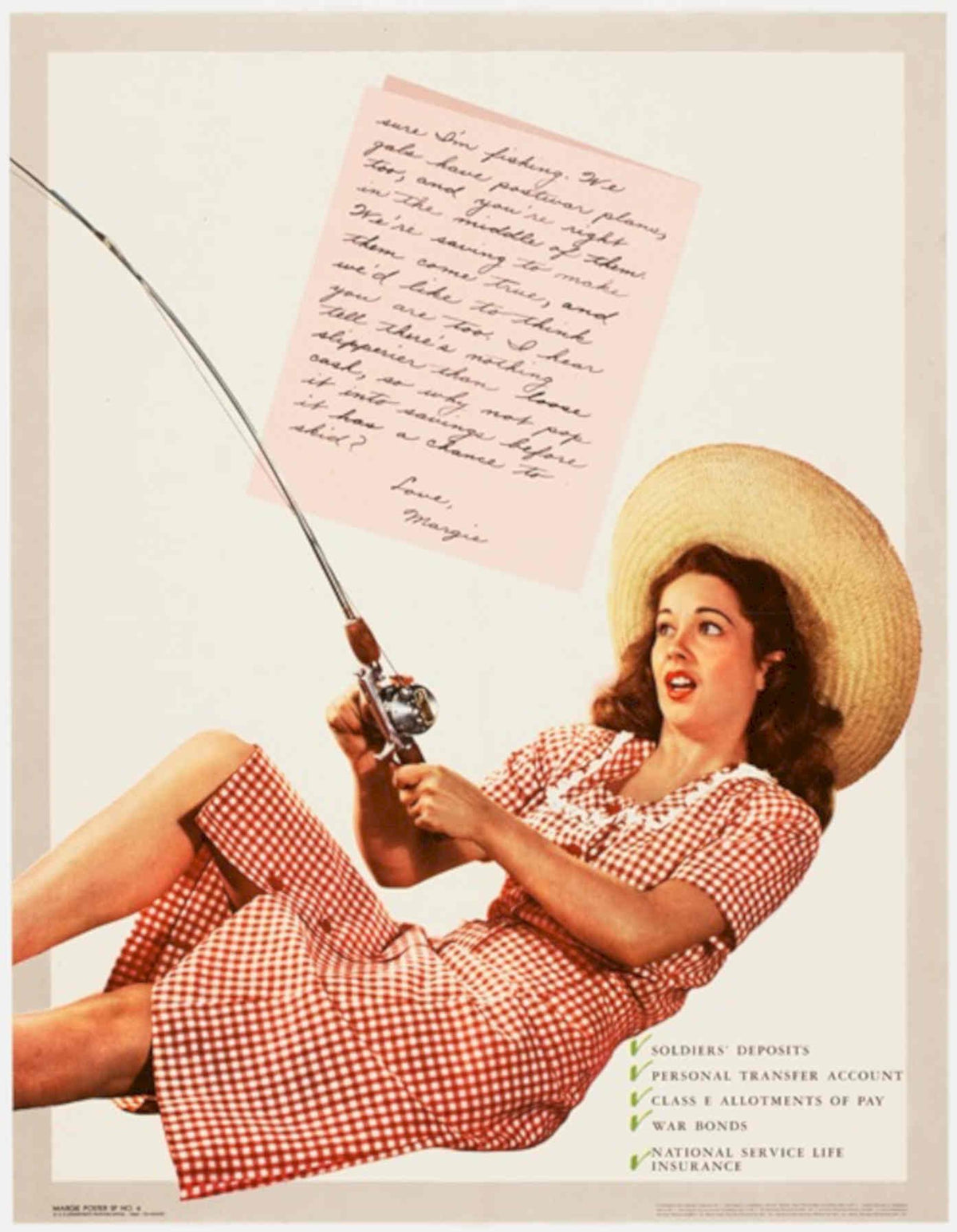Soldiers Deposits Account American World War II Advert Poster