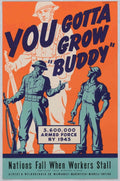 Soldiers Growth Force American World War II Advert Poster