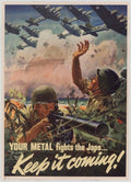 Soldiers Metal Japs American World War II Advert Poster