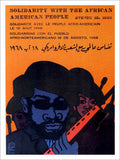 Solidarity With The African American People Cuban Pocter Vintage Retro Advert P
