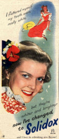 Solidox Woman Teeth 1950s Vintage Retro Advert Poster
