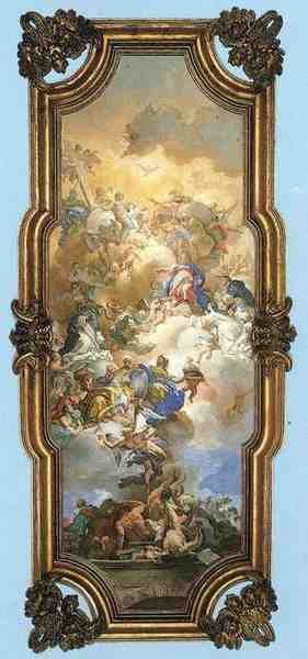 Solimena Francesco The Trinity The Madonna And St Dominic A4 Photo Print