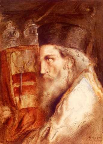 Solomon Simeon Rabbi Holding The Torah A4 Photo Print