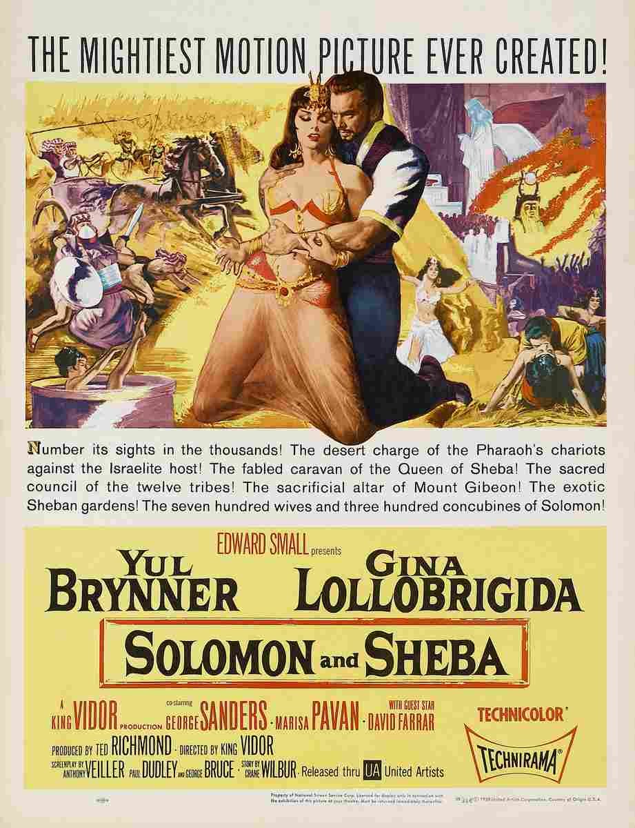 Solomon and Sheba 01  film star poster A4 Photo Print