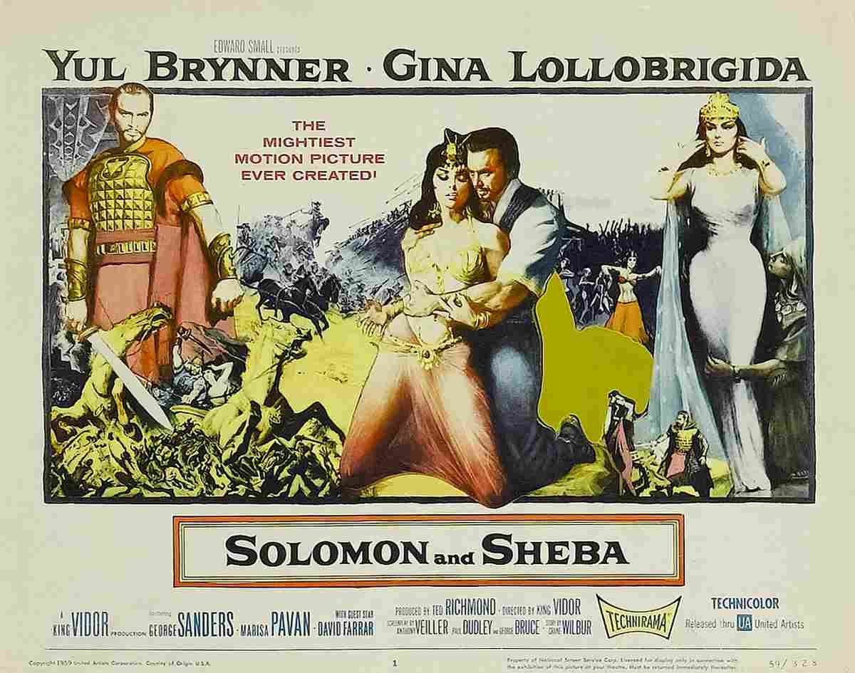 Solomon and Sheba 02  film star poster A4 Photo Print