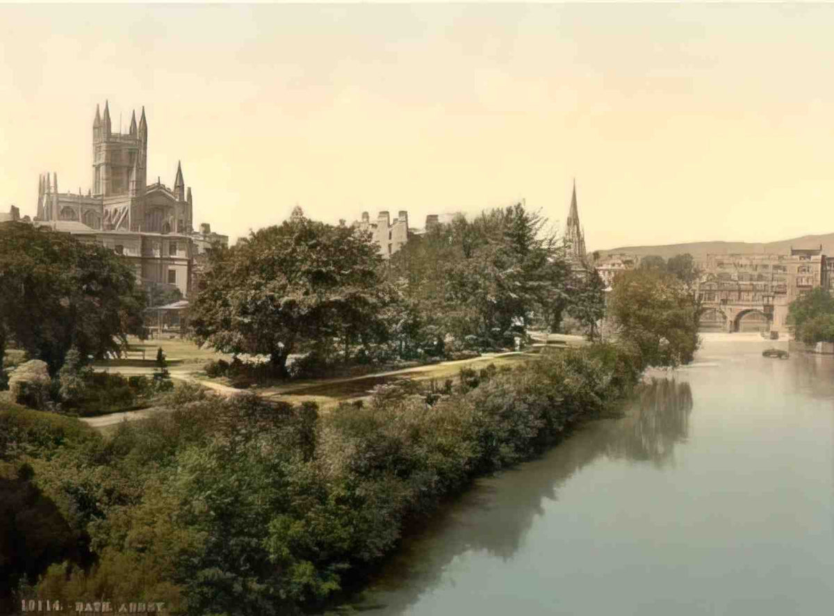 Somerset Bath Abbey Vintage A4 Photo Print