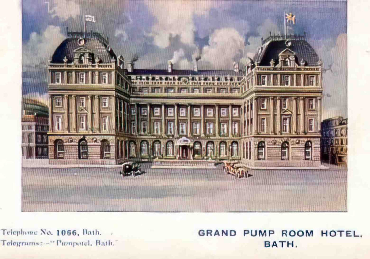 Somerset Bath Grand Pump Room Vintage A4 Photo Print