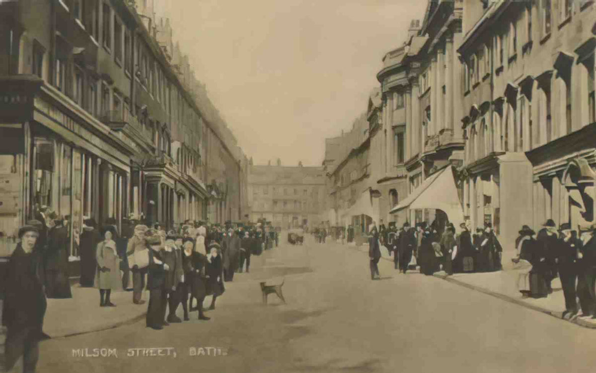 Somerset Bath Milsom Street Vintage A4 Photo Print