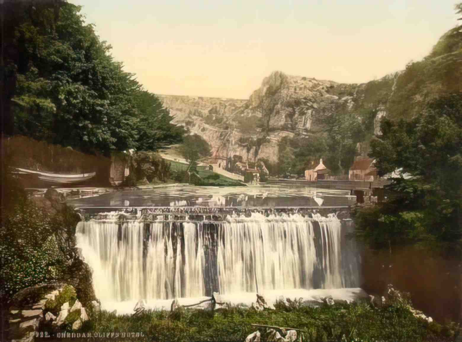 Somerset Cheddar Cliffs Hotel Vintage A4 Photo Print