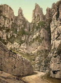 Somerset Cheddar Cliffs III Vintage A4 Photo Print