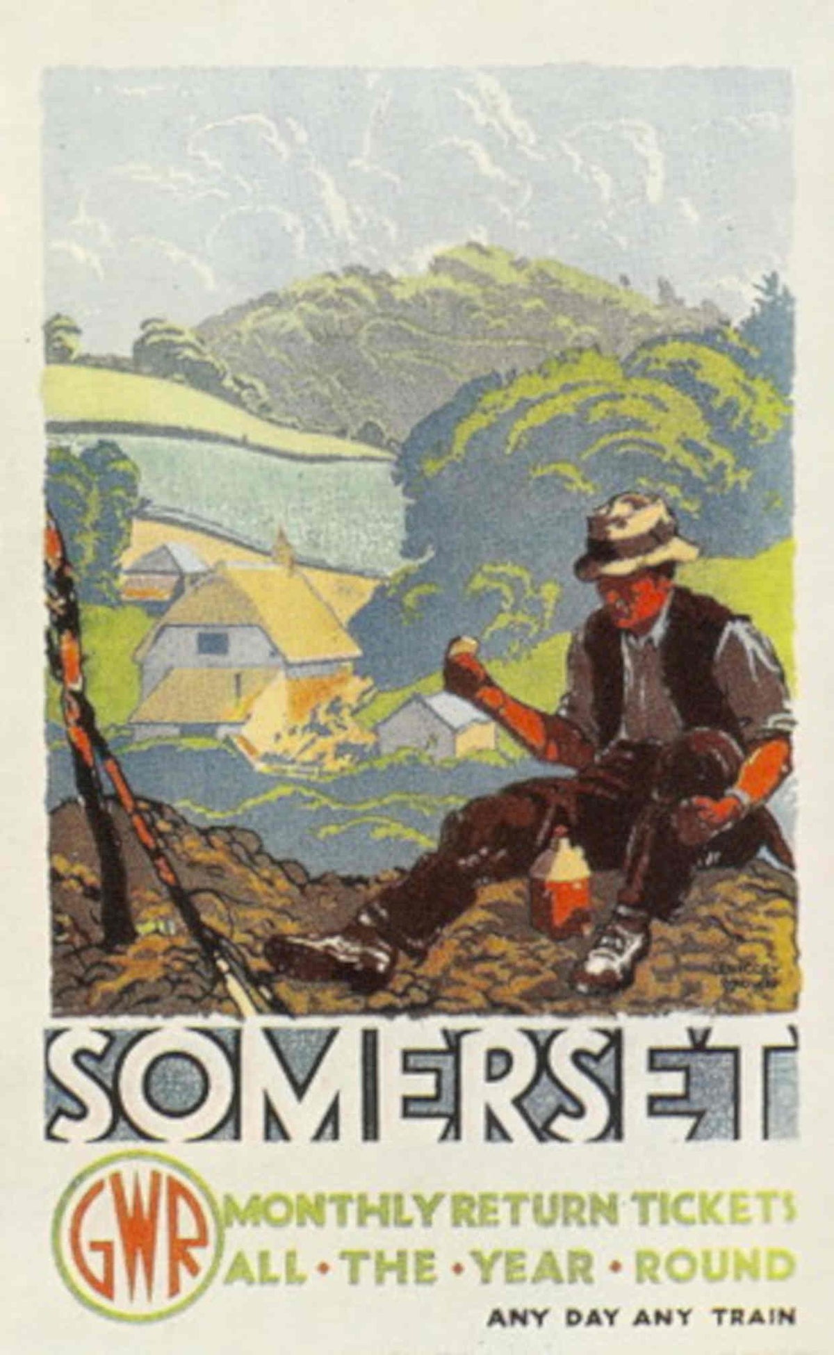Somerset County Railway 1930s Vintage Retro Advert Poster