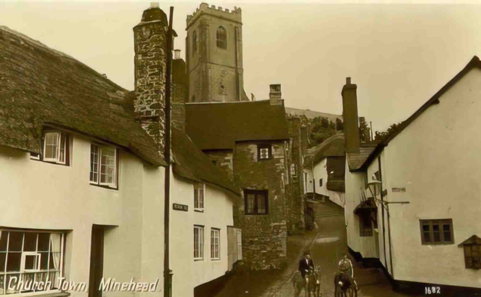 Somerset Minehead Church Town I Vintage A4 Photo Print