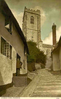 Somerset Minehead The Church Steps Vintage A4 Photo Print