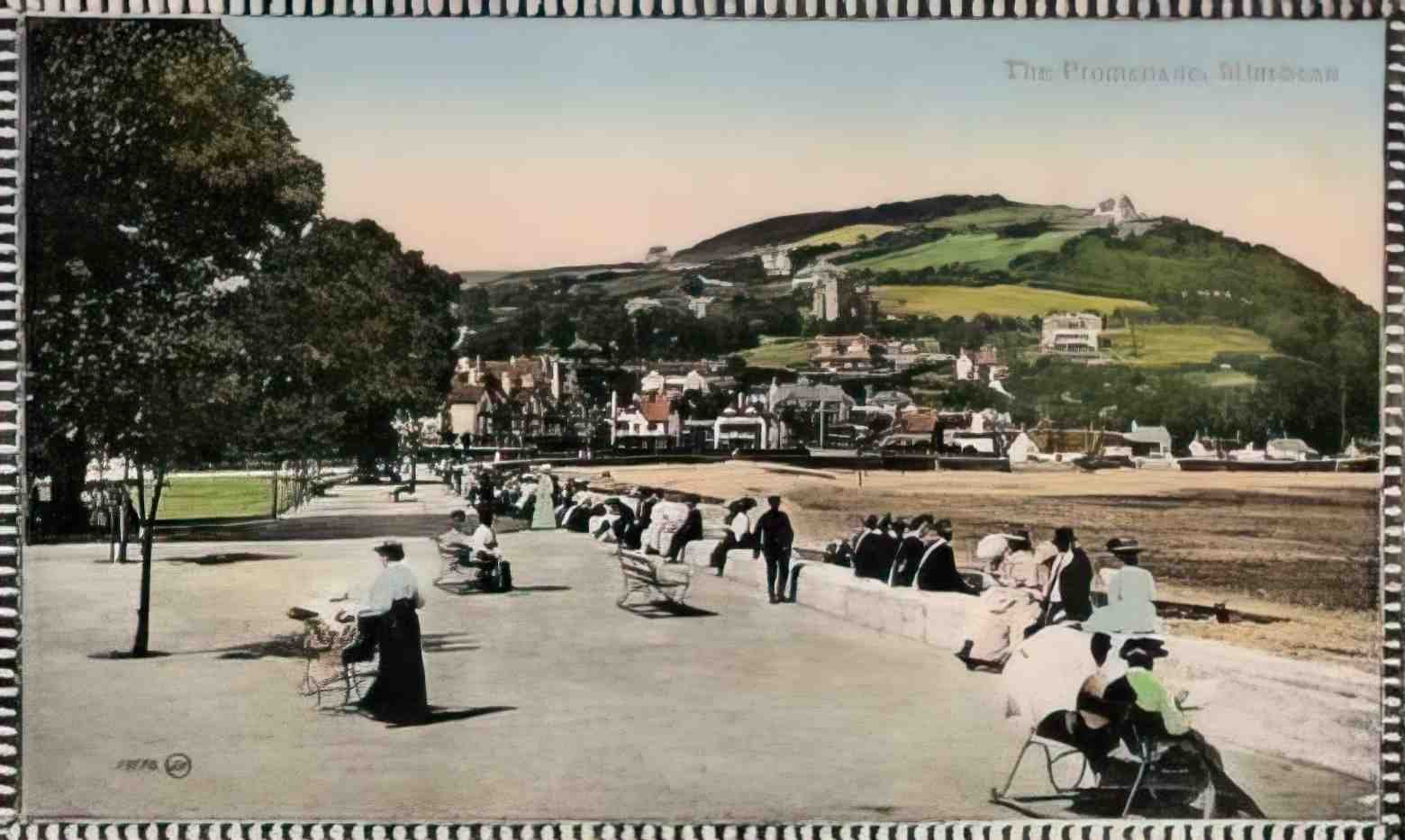Somerset Minehead The Promenade Vintage A4 Photo Print