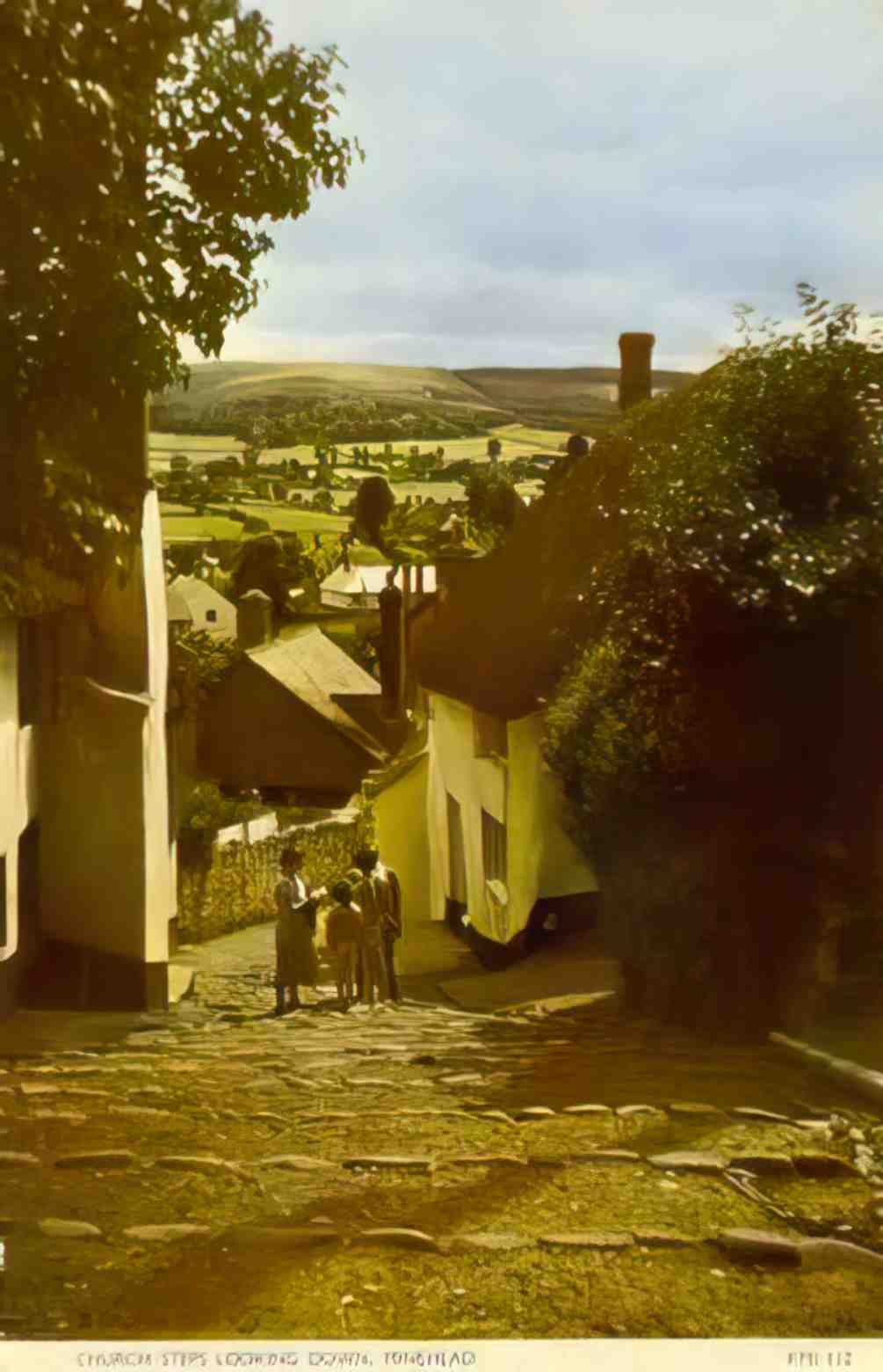 Somerset Minehead from the Church Steps Vintage A4 Photo Print