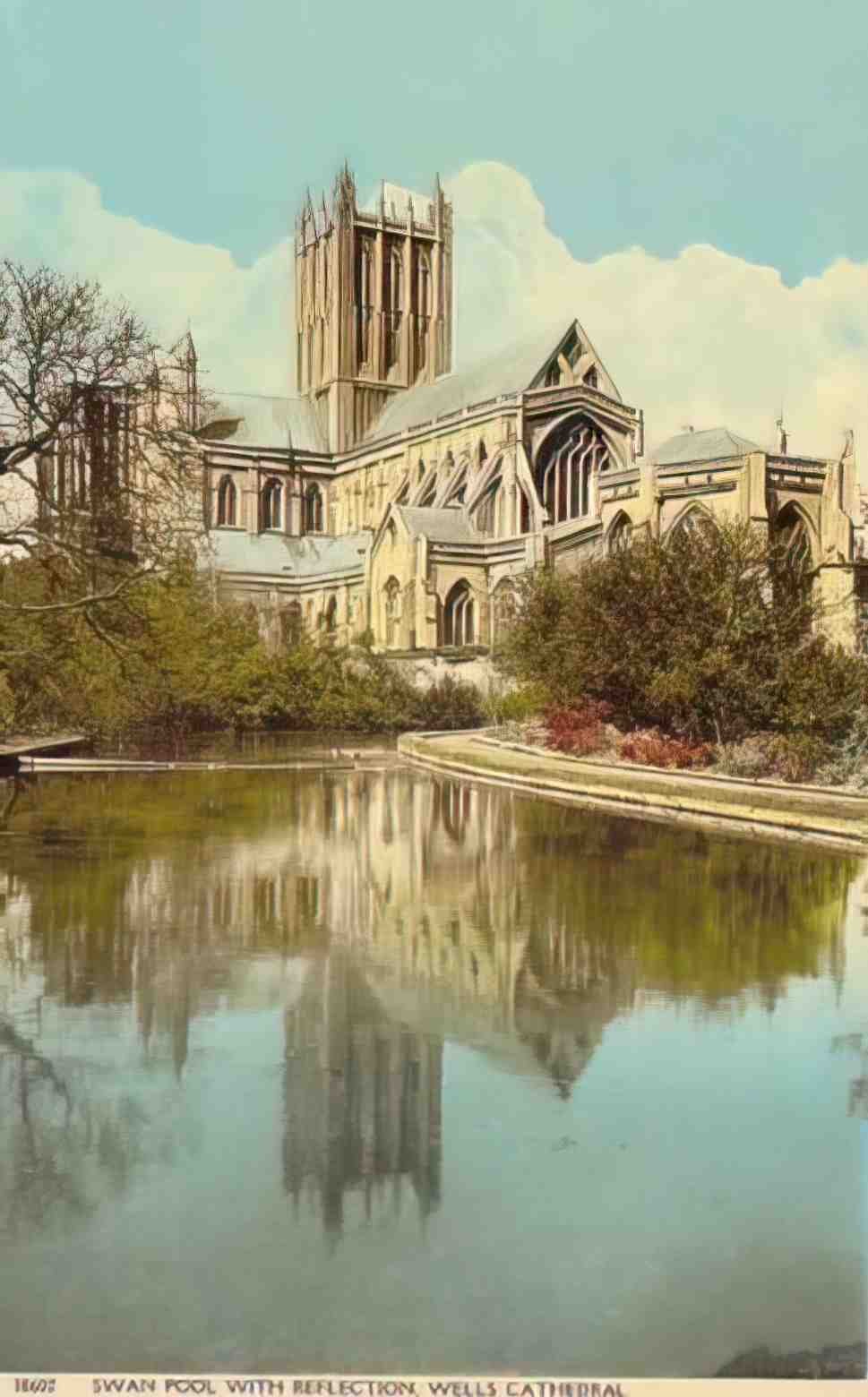 Somerset Wells Cathedral II Vintage A4 Photo Print