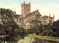 Somerset Wells Cathedral vintage old A4 Photo Print