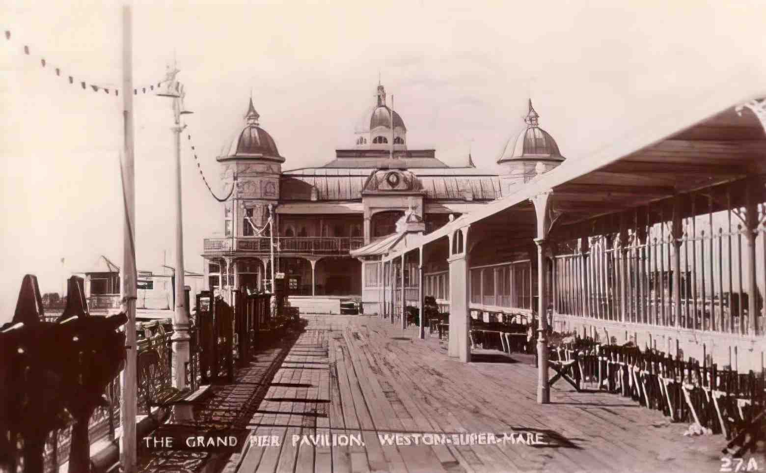 Somerset Weston Super Mare Grand Pier Pavilion Vintage A4 Photo Print