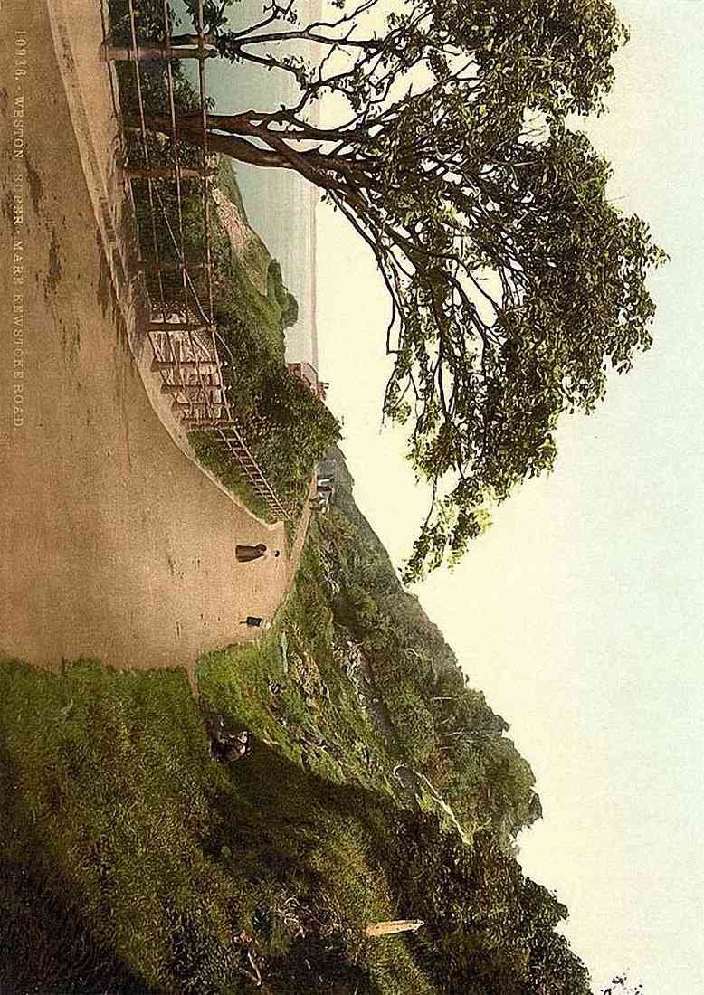 Somerset Weston Super Mare Kewstoke Road vintage old A4 Photo Print