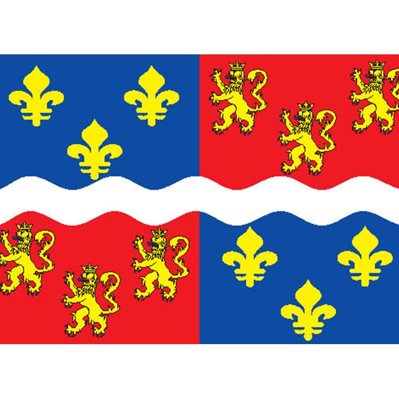 Somme Dep Flag N2985 A4 Photo Print
