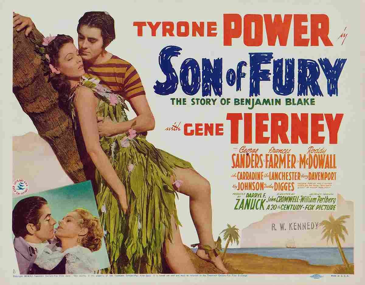 Son of Fury 02  film star poster A4 Photo Print