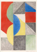 Sonia Delaunay abstract composition 1 A4 Photo Print
