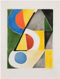 Sonia Delaunay abstract composition with triangles and semicircles Art A4 Photo Print
