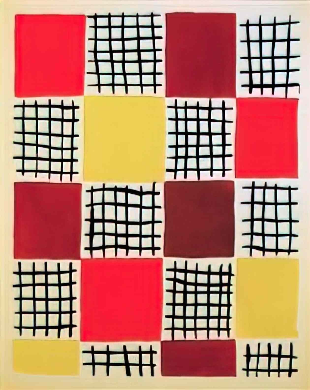 Sonia Delaunay composition 7 Art A4 Photo Print