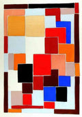 Sonia Delaunay dein the style of mondrian possibly for a rug draw A4 Photo Print
