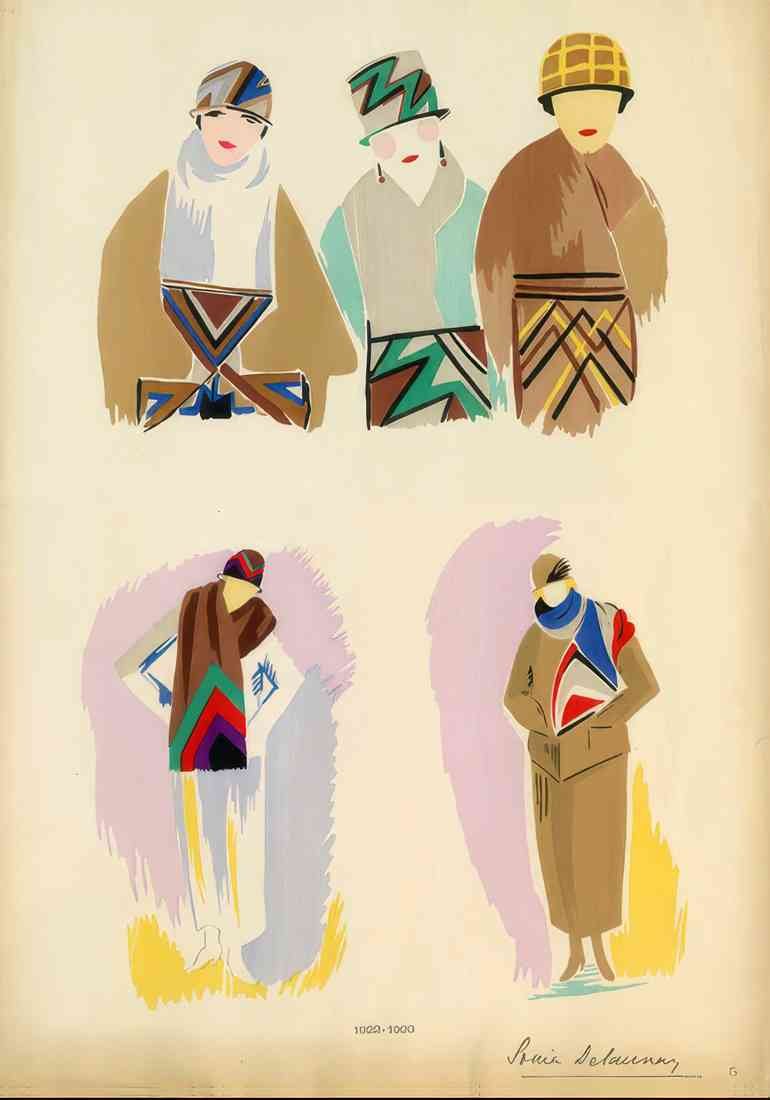 Sonia Delaunay fashion illustration A4 Photo Print