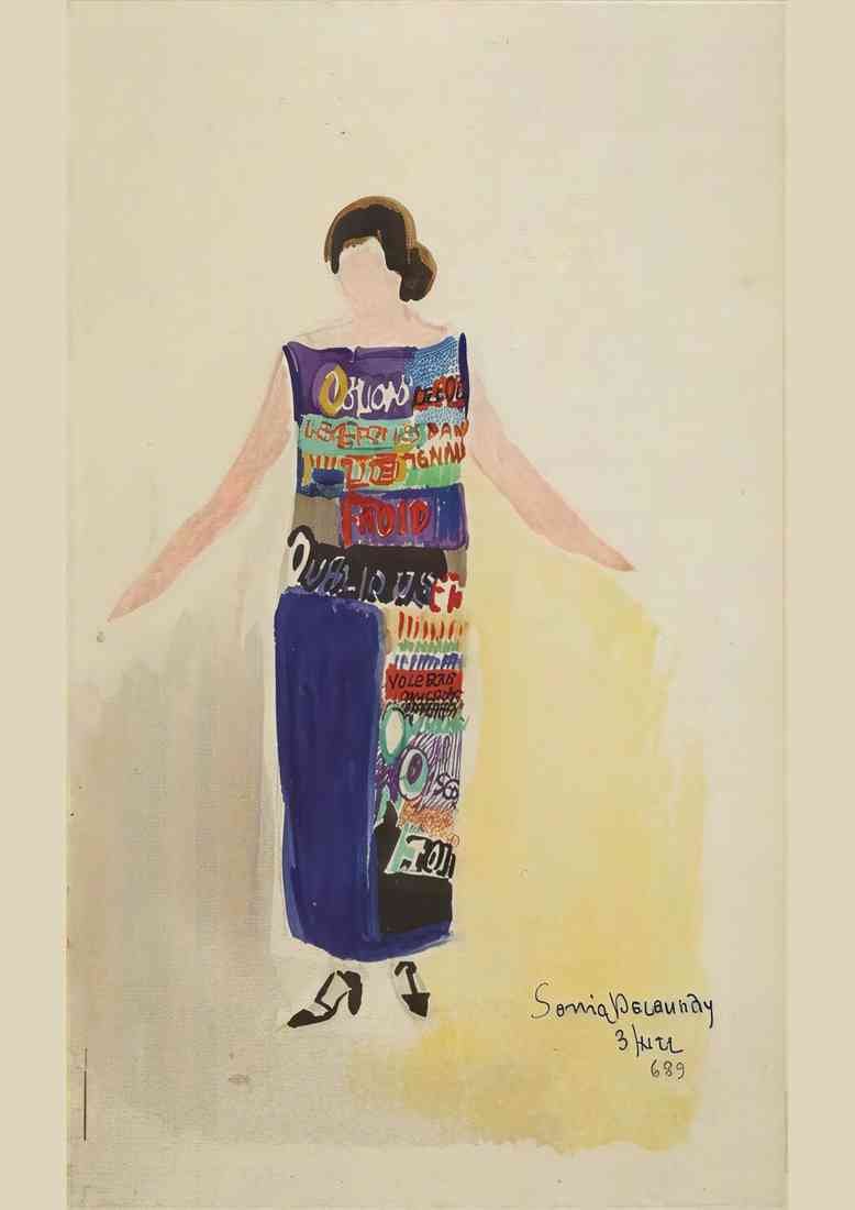Sonia Delaunay robe pome oublions les oiseaux