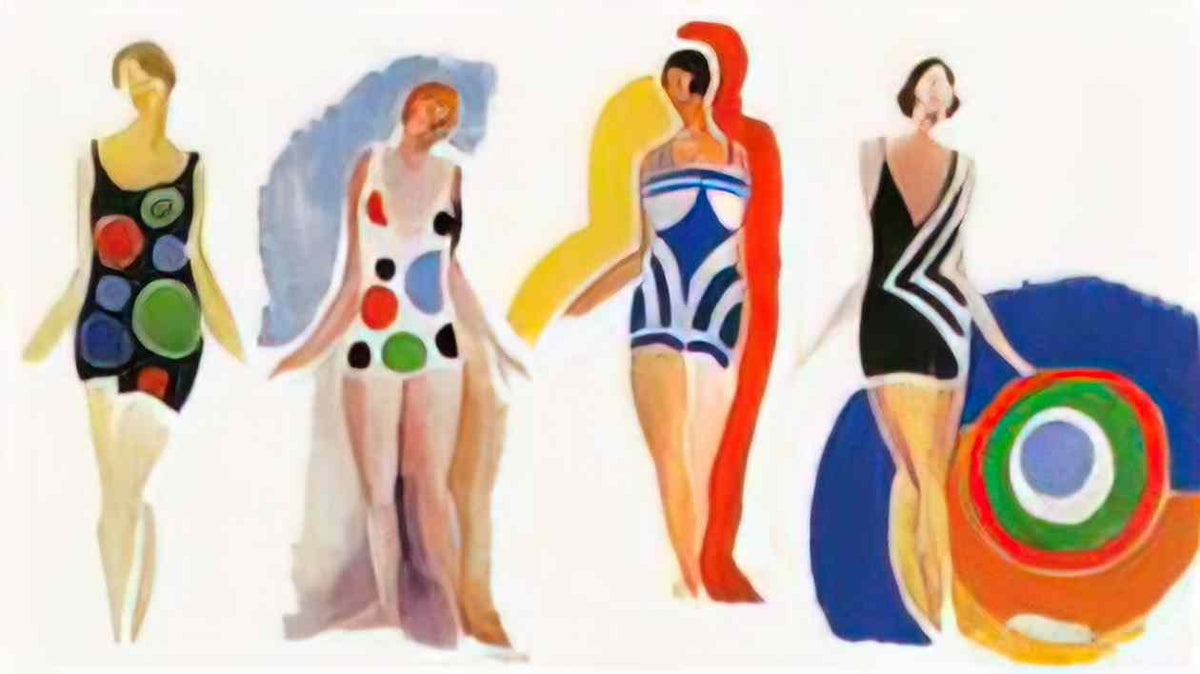 Sonia Delaunay swimsuits Art A4 Photo Print