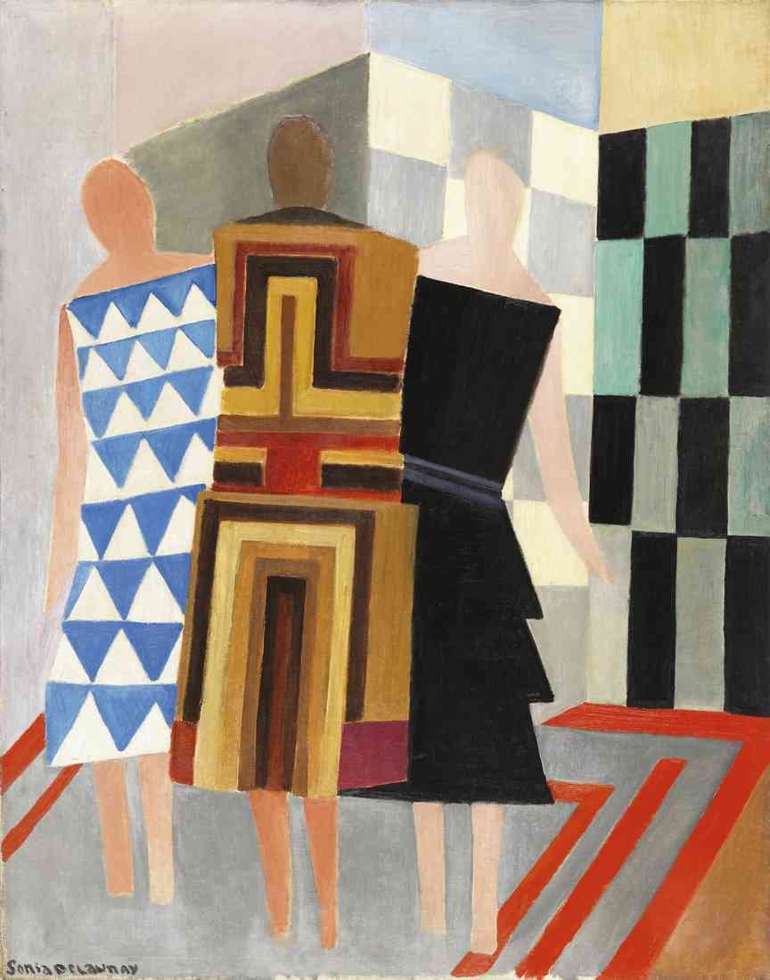 Sonia Delaunay three women dressed simultaneously A4 Photo Print
