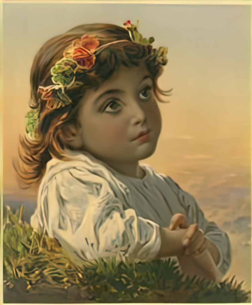 Sophie Gengembre Anderson dreaming daisy Art A4 Photo Print