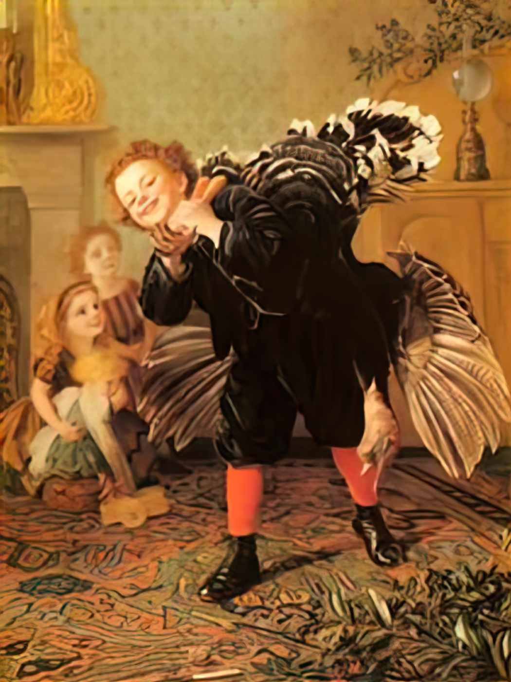 Sophie Gengembre Anderson here s the gobbler Art A4 Photo Print