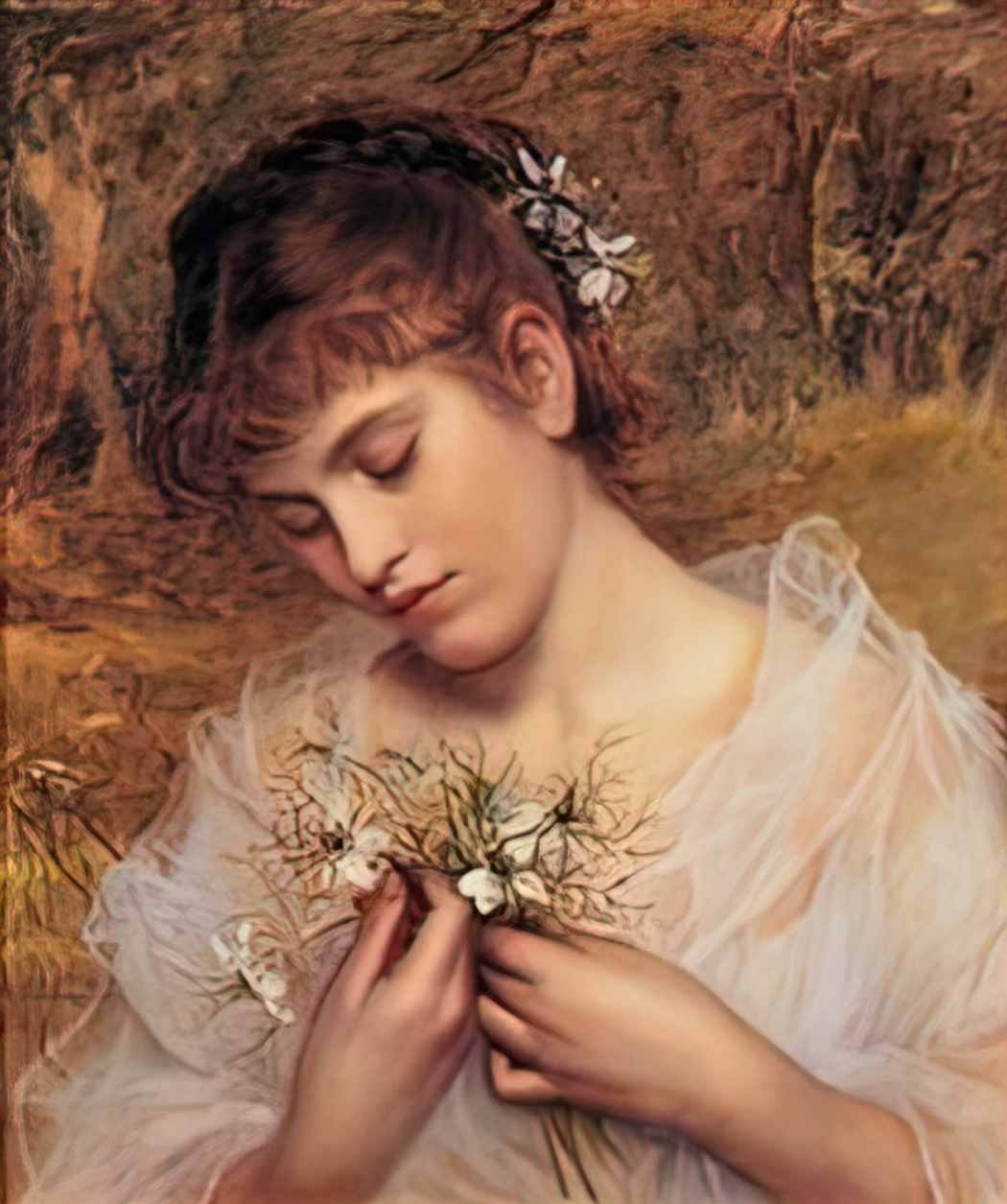 Sophie Gengembre Anderson love in a mist Art A4 Photo Print
