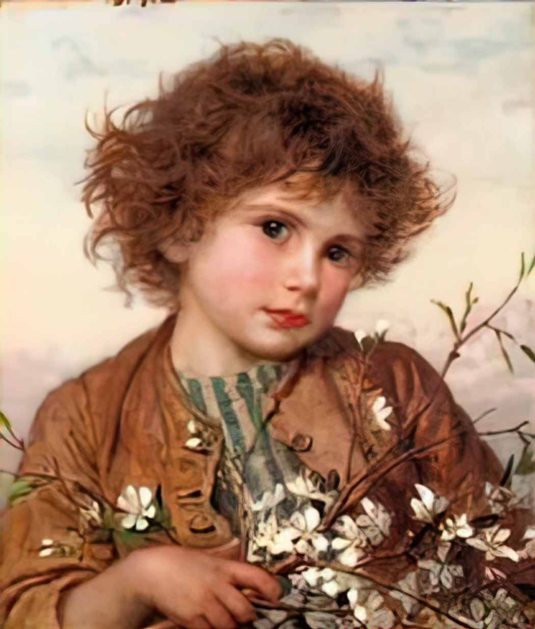 Sophie Gengembre Anderson spring blossom Art A4 Photo Print
