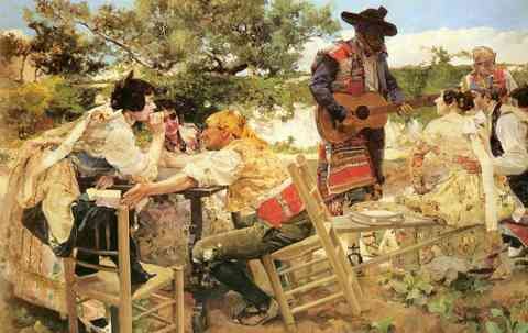 Sorolla Joaquin Escena Valenciana A4 Photo Print